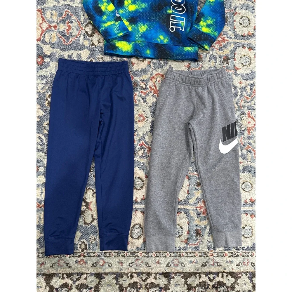 Nike Hoodie Joggers Bundle Boys 6 Blue Galaxy Blue Gray 3pc - Picture 3 of 6